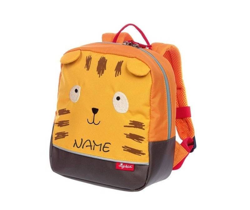 Sigikid Rucksack Tiger Mit Name Besticktrucksack Kindergartenrucksack Für Kitageschenk Zur Geburterster Rucksackneedlecat von NeedleCatAtelier