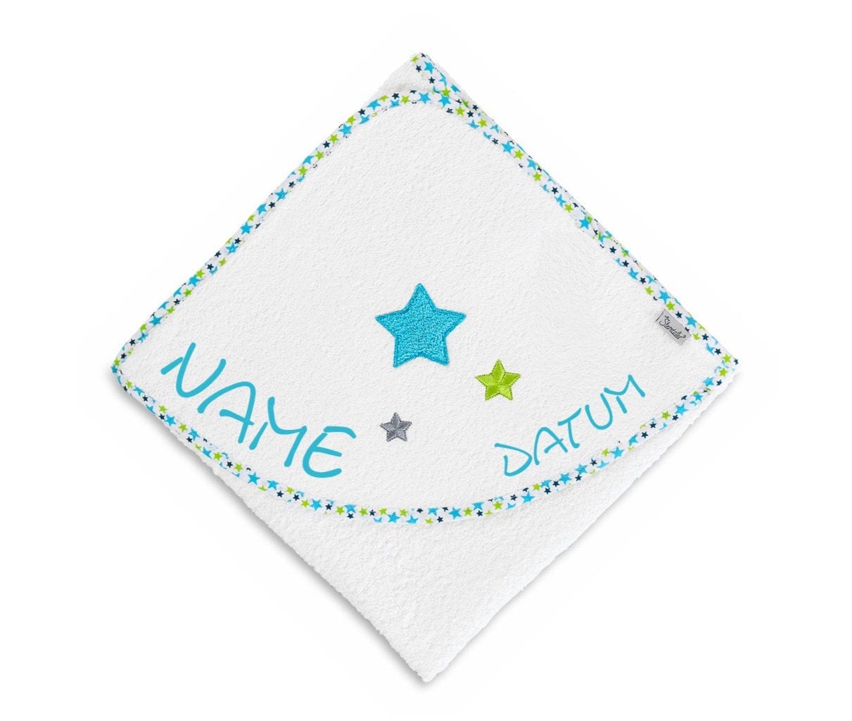 sterntaler Kapuzenhandtuch Esel Erik Mit Name Und Optional Datum100x100 cmgeschenk Zur Geburtgeschenk Taufebaby Handtuchneedlecat von NeedleCatAtelier