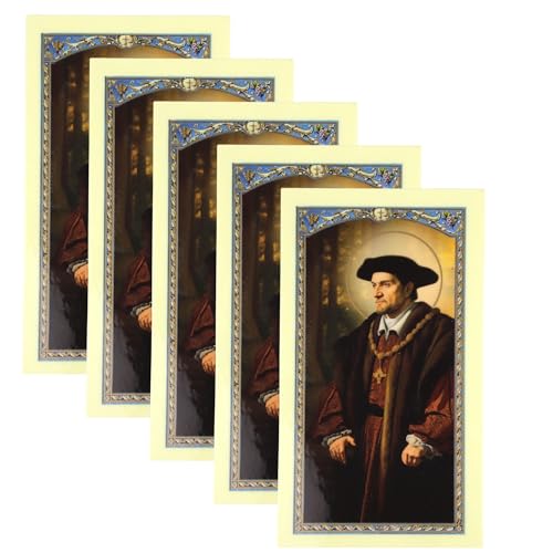 St. Thomas More Gebetskarten, laminiert, katholische Kirchenhandouts, 6,6 x 10,9 cm, 5 Stück von Needzo