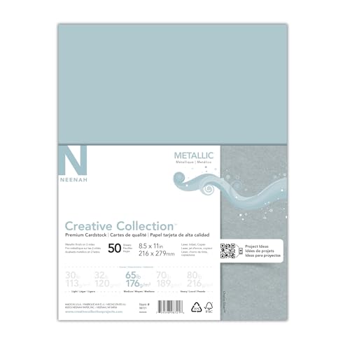 Neenah® Creative Collection™ Metallic-Spezialkarton, Kelch, Silber, Buchstabe (21,6 x 27,9 cm), 29,5 kg, 50 Stück von Neenah