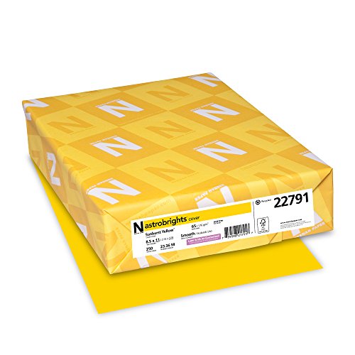 Neenah Astrobrights Premium Color Karton, 65 LB, 21,6 x 27,9 cm, 250 Blatt 8 1/2 in x 11 in (W x H) Gelb (Sunburst Yellow) von Neenah