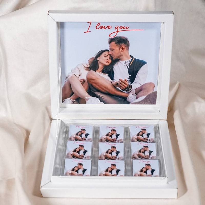 Schokokladen Box Personalisiert Mit Bild - Perfekt Für Geschenke An Den Partner, Valentinstage Oder Geburtstage von Nehirbonboniere