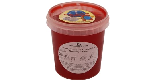 Kerzengel | Kerzen gießen | Candle-Gel Kreativ-Set | 400g | ROT | wiederverschließbare Dose | DIY Gel-Kerzen von Nein