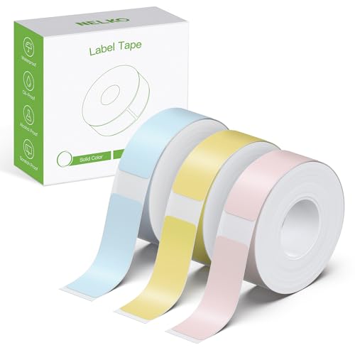 NELKO Labels, 3 Rolls, Yellow, Light blue, Pink von Nelko