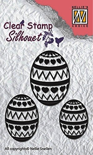 Nellie Snellen Clear Stamps Silhouette Easter Eggs 30x21, 35x25, 25x18mm von Nellie Snellen