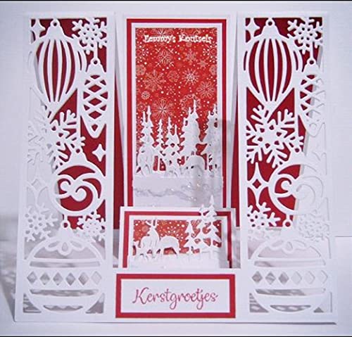 Nellie's Choice CRSD015 Stanzschablone Weihnachten-Stanzform von 14 x 4,2 cm geignet für Stanzmaschine-Bastelzubehör für Karten Basteln, Scrapbooking und DIY, Metal, Blau, 140x42mm von Nellie's Choice