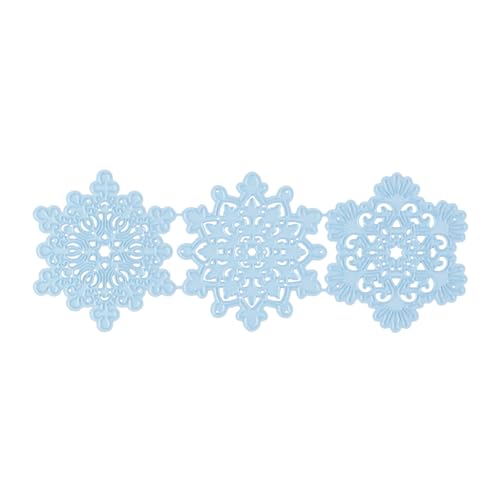 Nellie's Choice CRSD017 Stanzschablone Set-Schneeflocken-Cutting Die-16,1 x 6 cm-3 Stück-Stanzform-für Karten Basteln-Bastel Scrapbooking-Scrapbook Zubehör, Blau, 161x60mm von Nellie's Choice