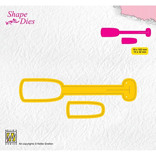 Nellie's Choice SD173 Stanzschablone-1,9 x 10,3 cm-2 Stück-Stanzform Cutting Die-Karten Basteln-Bastel Scrapbooking und DIY-Scrapbook Zubehör, Gelb, 19x103 / 13x32mm von Nellie's Choice