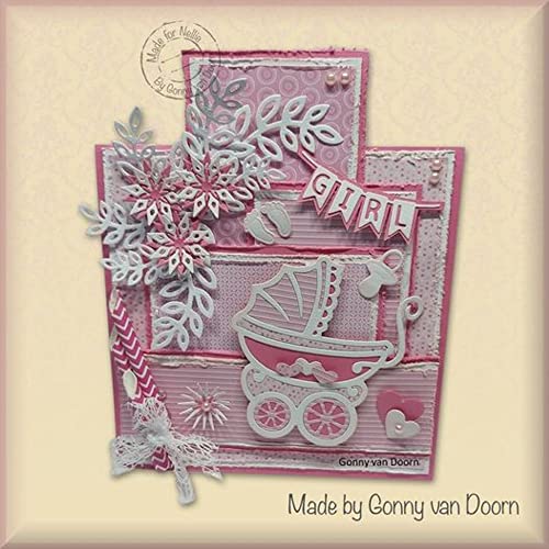 Nellie's Choice SD234 Stanzschablone Kinderwagen-7,5 x 8 cm-Stück-Stanzform-Karten Basteln-Bastel Scrapbooking, Weihnachten und DIY-Scrapbook Zubehör, Gelb, 75x80mm von Nellie's Choice