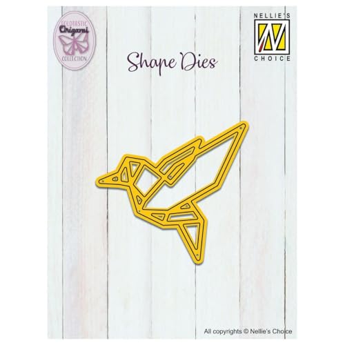 Nellie's Choice SD322 Stanzschablone Origami-Vogel-Cutting Die-6,3 x 5,9 cm-Stück-Stanzform-Karten Basteln-Bastel Scrapbooking, Weihnachten und DIY-Scrapbook Zubehör, Gelb von Nellie's Choice