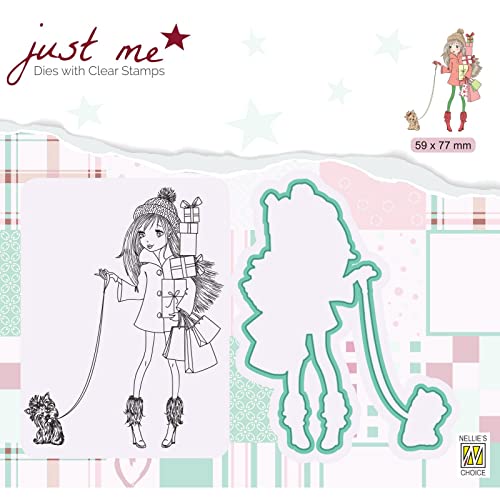 Nellie's Choice Stanzschablone und Silikonenstempel - Weihnachtsdekoration Cutting Die - Weihnachten - Stanzform für Karten Basteln - Bastel Zubehör für Scrapbooking und DIY - Scrapbook Zubehör von Nellie's Choice