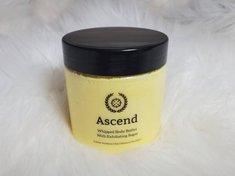 Ascend, Lemon Eisenkraut Schäumende Körperbutter/Zuckerpeeling. Peeling, Natürlich, Für Empfindliche Haut von NemesisBoutique