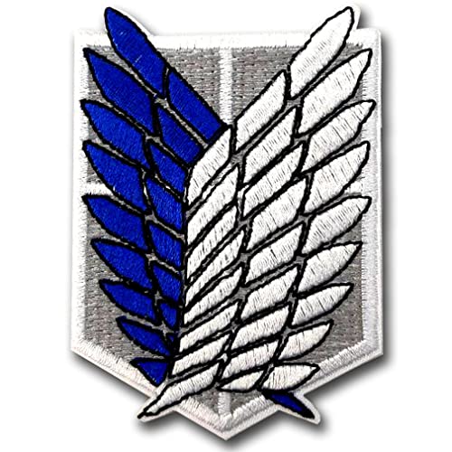 NeoRich Aufnäher "Wings of Freedom Survey Corps Attack on Titan", bestickt, zum Aufbügeln, Pfadfinderregiment, Liberty Military von NeoRich