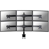 Neomounts Monitor-Halterung FPMA-D700D6 schwarz für 6 Monitore, Tischklemme von Neomounts