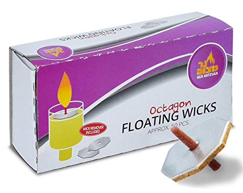 Ner Mitzvah achteckig floating ersatz kerzendocht floating leitet, 1 pack of 50 pcs 1 Pack Of 50 Pcs von Ner Mitzvah