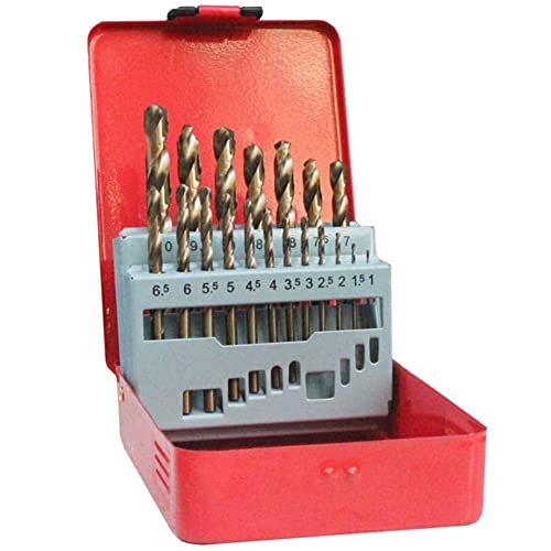 Netoches 19-Teiliges Set -Bohrer-Set 1,0-10 Mm M35-Hartmetall-Bohrer 5% -Spiralbohrer HSS-Metrisches Bohrer-Set von Netoches