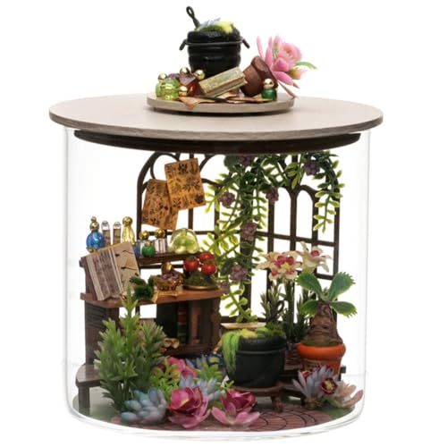 Netoches DIY Buchecken-Set für Erwachsene – Miniatur-Puppenhaus aus Holz – für Sammler, magische Gartenhütte DIY von Netoches