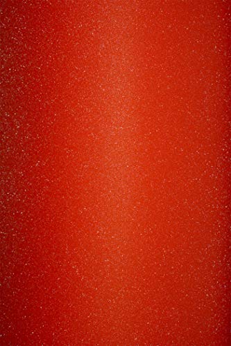 Netuno 10x dekoratives Glitzerpapier selbstklebend Rot DIN A4 21 x 29,7 cm 150g Aster Glitter Glitzerbastelpapier farbiges Karton-Papier Dekorpapier glänzendes Tonpapier Glitzerfolie Deko Papier von Netuno