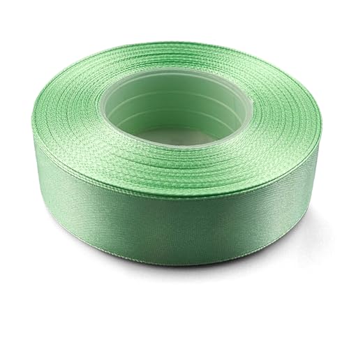 Netuno 1x Satinband Aquamarin 25 mm x 32 m Geschenkband Hochzeit Deko Stoffband Schleifen farbig zum Verpacken Dekoration Geschenke Schleifenband bunt Schleifenbänder Satinbänder silk ribbon von Netuno