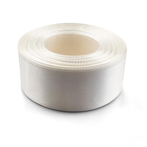 Netuno 1x Satinband Hellecru 38 mm x 32 m Schleifenband Geschenkband Dekoband Stoffband bunt Satinrolle farbig Bänder zum Basteln für Hochzeit Taufe Geburtstag Weihnachten Ostern Geschenk von Netuno