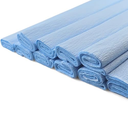 Netuno 10 Rollen Krepp-Papier Taubengrau Pastell 200 x 50 cm Bastelpapier Krepppapier zum Basteln Bastelkrepp deko krepp Rollen Pastell crepe paper dove gray von Netuno