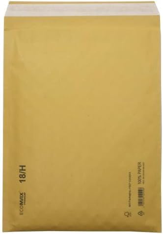 Netuno 10 Stück Versandtaschen gepolstert Braun H/18 290x 370 mm Ecomax Luftpolstertaschen aus Papier ökologische Verpackung Luftpolsterversandtaschen Recycling plastikfreie Schutzhüllen Vollpapier von Netuno