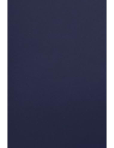 Netuno 100 Blatt Fotokarton Marineblau DIN A4 21 x 29,7 cm 300g Malmero Bleu farbiger Bastelkarton A4 Farbkarton bunt für Menü-Karten Einladungen Kreativkarton dickes Bastelpapier Naturkarton von Netuno