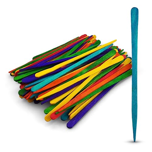 Netuno 100 Stück bunte Holzstäbchen mit Spitze 8,8 cm Holz-Bastelstäbe Stiel Holz Eisstiele aus Holz zum Basteln Dekorieren Holzspatel farbig bunte Holzstiele Bastelhölzer Bastelholz Stäbe bunt Netuno 100 Stück bunte Holzstäbchen mit Spitze 8,8 cm Holz-Bastelstäbe Stiel Holz Eisstiele aus Holz zum Basteln Dekorieren Holzspatel farbig bunte Holzstiele Bastelhölzer Bastelholz Stäbe bunt von Netuno