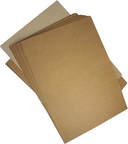 Netuno 100x Sand-Braun Kraftkarton DIN A4 210 x 297 mm 250g Natur-Karton Karten Natur Papier für Einladungen Retro Vintage zum Basteln Einladungskarten Hochzeit Geburtstag Weihnachten von Netuno