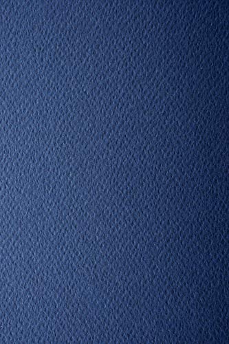 Netuno 100x Tonkarton Indigo-Blau einseitig strukturiert DIN A4 210x 297 mm 220g Prisma Indaco Fotokarton mit Struktur Karten-Karton mit Textur farbig A4 Bastel-Karton bunt strukturiert Bastelkarton von Netuno