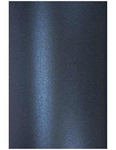 Netuno 10x Bastelkarton Perlmutt-Dunkel-Blau DIN A5 14,8 x 21 cm 250g Aster Metallic Queens Blue Glanzkarton zum Basteln Metallic- Effekt farbiger Karton elegant für Hochzeit Geburtstag Weihnachten von Netuno