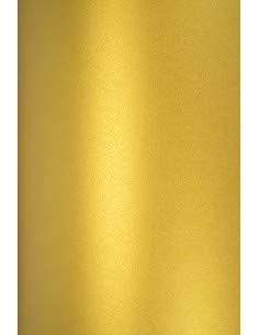 Netuno 10x Perlmutt-Karton Gold DIN A5 148x 210 mm 250g Aster Metallic Cherish Perlmutt-Gold Karton schimmernd glänzender Bastelkarton mit Metallic-Effekt goldener Karton zum Basteln von Netuno