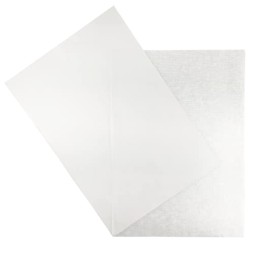 Netuno 10x Pergamentpapier Weiß mit Leinen-Muster DIN A4 210x 297 mm Motiv-Transparentpapier halb durchsichtig transparentes Bastelpapier Dekorpapier mit Muster Designpapier Dekorationspapier dünn von Netuno