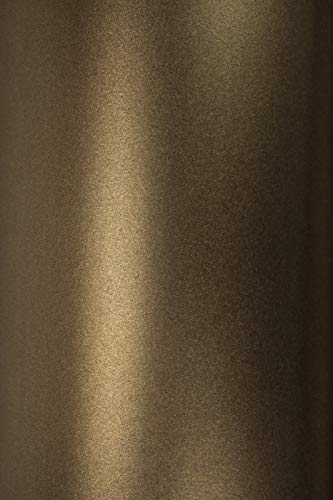 Netuno 10x Perlmutt-Braun Bastelpapier DIN A5 210 x 148 mm 120g Majestic Medal Bronze braunes Glanzpapier metallic Effekt zum Basteln bedrucken für Hochzeit Geburtstag Weihnachten von Netuno