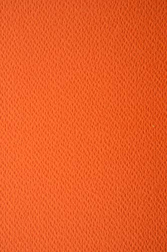 Netuno 10x Tonkarton Orange einseitig strukturiert DIN A4 210x 297 mm 220g Prisma Mandarino Struktur-Karton farbig Prägekarton Bastelkarton geprägt für Visitenkarten Einladungskarten von Netuno