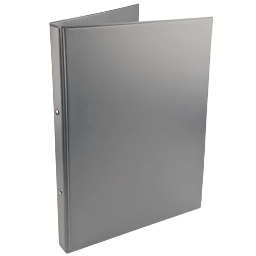 Netuno 1x Ringbuch DIN A4 Silber 2-Ringordner Akten-Ordner A4 2 cm Ringmappe Dokumentenordner Plastik Karton Büroordner Briefordner Pappordner für Büro Schule Zuhause office folder organiser von Netuno