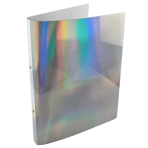 Netuno 1x Ringbuch HOLO Regenbogen DIN A4 holografisch 2-Ringordner Akten-Ordner A4 2 cm Ringmappe Dokumentenordner Plastik Karton Büroordner Briefordner für Büro Schule Zuhause holographic folder von Netuno