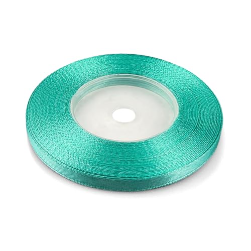 Netuno 1x Satinband Meeresgrün 6 mm x 32 m Geschenkband Hochzeit Deko Stoffband Schleifen farbig zum Verpacken Dekoration Geschenke Schleifenband bunt Schleifenbänder Satinbänder silk ribbon von Netuno