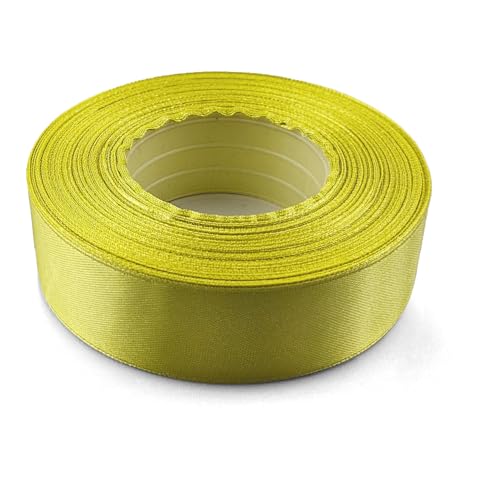 Netuno 1x Satinband Olivgrün 25 mm x 32 m Geschenkband elegant Hochzeit Deko Stoffband Schleifen Oliv zum Verpacken Dekoration Geschenke Schleifenband bunt Schleifenbänder Satinbänder silk ribbon von Netuno