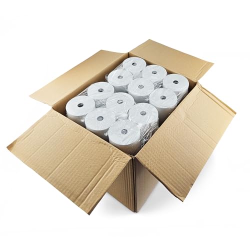 Netuno 36 Thermorollen 80 mm x 13 mm x 80 m BPA Frei Kassenrollen Weiß Thermopapier Bonrollen Additionsrollen Thermo-Bonrollen für Kassen-Drucker Bondrucker Papierrollen für Kassen von Netuno