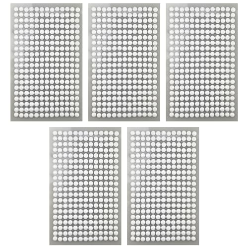 Netuno 5x 260 Stück Glitzersteine selbstklebend Weiß 6 mm selbstklebende Deko-Steine farbig kleine Schmucksteine zum Aufkleben Basteln Dekorieren Strasssteine bunte Kristalle Aufkleber von Netuno
