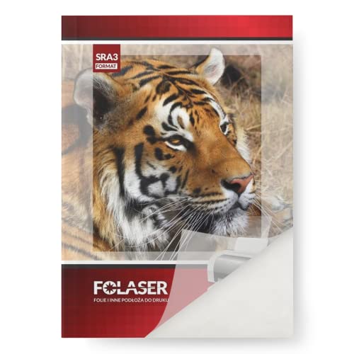 Netuno Folaser 10 Blatt DIN SRA3 320x 450 mm transparente Klebe-Folie groß für Laserdrucker matt Sticker-Folie transparent Universalfolie PP-Folie Polyesterfolie bedruckbar von Netuno