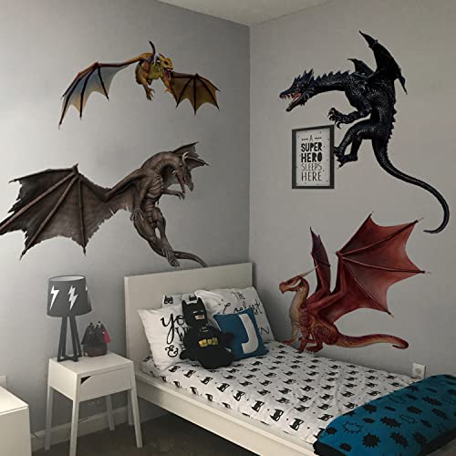 Neukids groß dino wandtattoo kinderzimmer junge mit Ledereffekt Strukturiert, Dinosaurier Schwarm Set Wandsticker Tiere Jungen, Wandaufkleber für Babyzimmer Kinderzimmer Dino Sticker Wanddeko von neukids