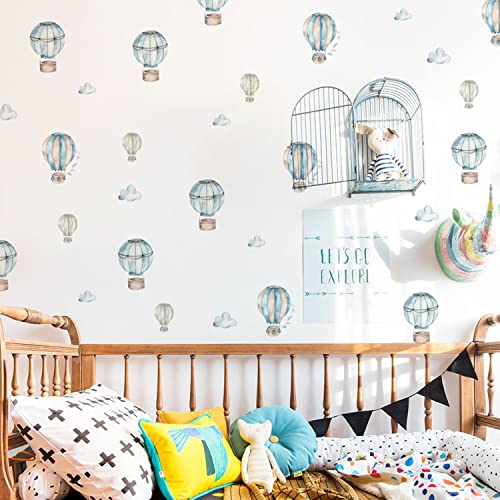 Neukids wandtattoo heißluftballon Wolken jugendzimmer Wohnzimmer Wandaufkleber junge wandtattoo Blauer heißluftballon babyzimmer Wandsticker wohnzimmer Schlafzimmer Klassenzimmer Wanddeko von neukids