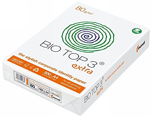 Mondi Biotop 3 Extra Officepapier/2038010001 DIN A4 weiß geriest 80 g/qm Inh.500 von Neusiedler Mondi