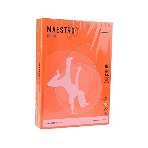 Ries farbiges Papier Maestro Colour A4 g 80 ff. 500 - Farbe Orange von Mondi