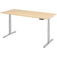 Base Lite elektrisch höhenverstellbarer Schreibtisch ahorn rechteckig, T-Fuß-Gestell silber 180,0 x 80,0 cm von Neutral