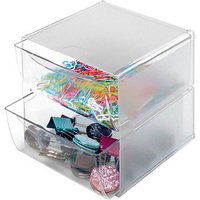 Deflecto "Cube" Aufbewahrungsbox transparent 15,3 x 15,3 x 18,2 cm von Neutral