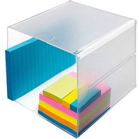 Deflecto "Cube" Aufbewahrungsbox transparent 15,3 x 15,3 x 18,3 cm von Neutral