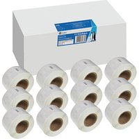 Etikettenrollen für Etikettendrucker ersetzt Dymo S0722370/99010 weiß, 28,0 x 89,0 mm, 12 x 130 Etiketten von Neutral